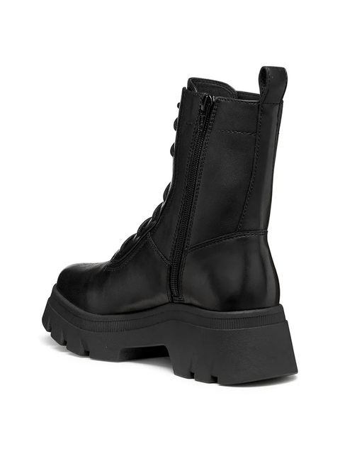 Geox botki D PLUETTE damskie kolor czarny na płaskim obcasie D565MD 043BC C9999