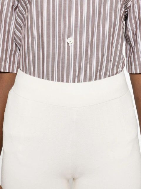 Max Mara elasticated-waist palazzo trousers - White