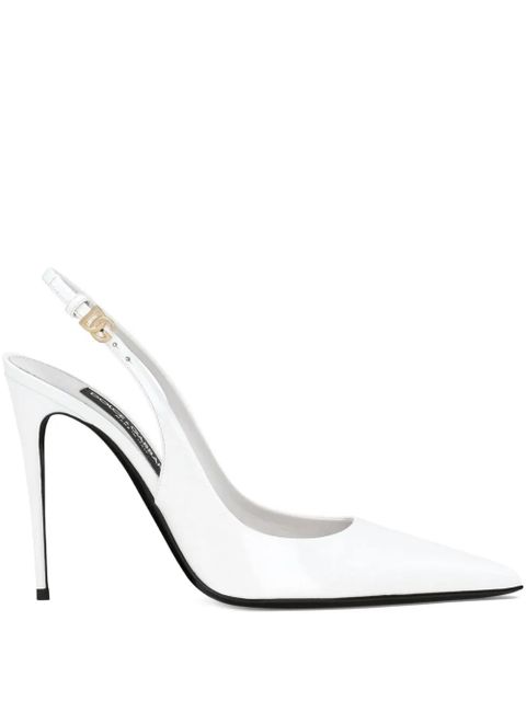 Dolce & Gabbana 105mm pointed-toe heeled pumps - White - zdjęcie produktu nr 1