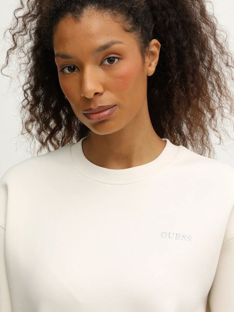 Guess bluza AURELIA damska kolor beżowy gładka V5BQ05 K1971