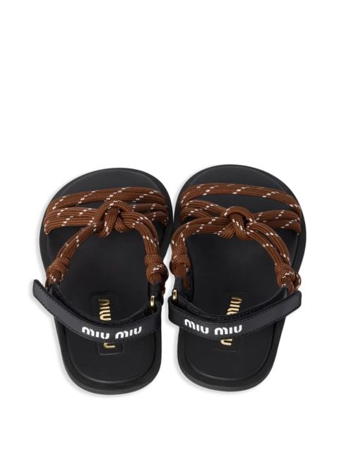 Miu Miu Rivière knotted sandals - Brown - zdjęcie produktu nr 2