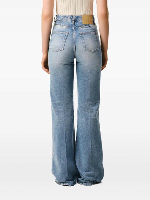 AMI Paris flare-fit cotton jeans - Blue