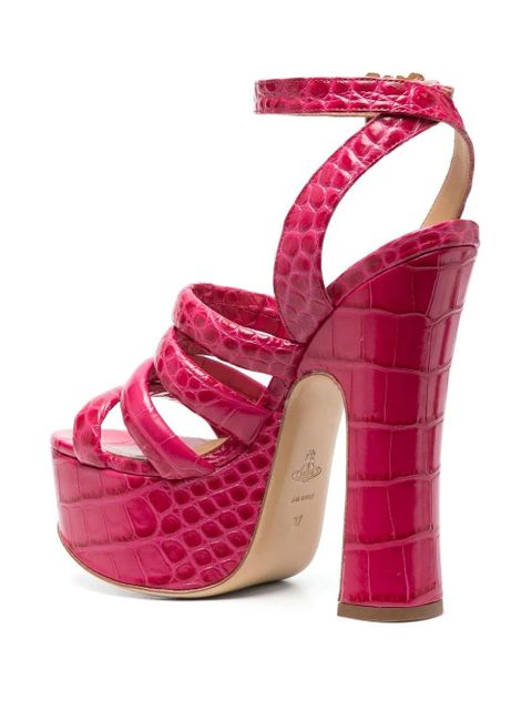 Vivienne Westwood 150mm crocodile platform sandals - Pink