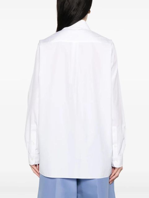 Marni organic-cotton logo-embroidered shirt - White
