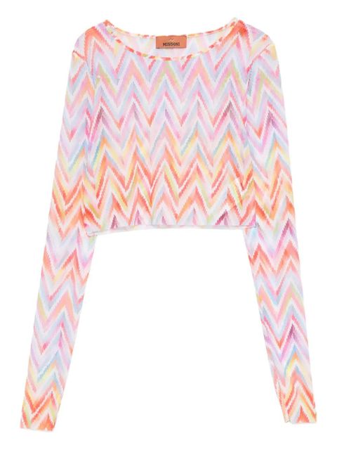Missoni zigzag-print top - Pink - zdjęcie produktu nr 1