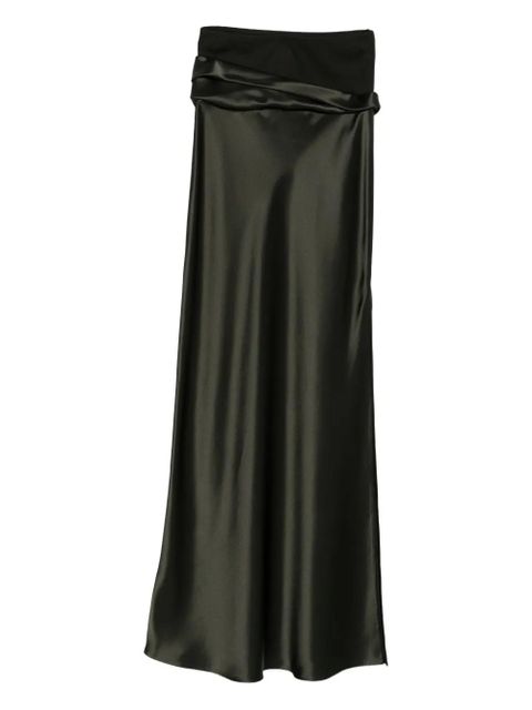 Nanushka Letto draped-detail maxi skirt - Green - zdjęcie produktu nr 1