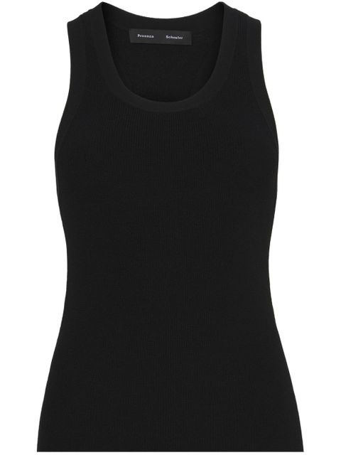 Proenza Schouler Matte knitted tank top - Black - zdjęcie produktu nr 1