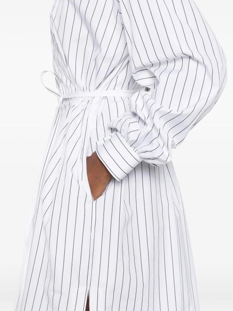Jil Sander striped midi dress - White