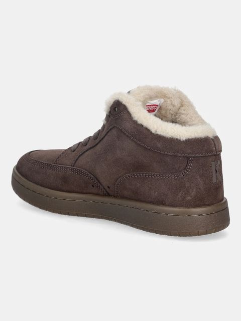 Kenzo sneakersy zamszowe Dome Mid Top Sneakers damskie kolor brązowy FF62SN062L58.14
