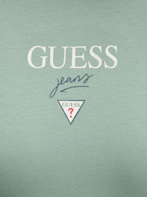 Guess Jeans t-shirt damski kolor zielony W6RI15 J1314