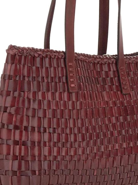 DRAGON DIFFUSION Salvage woven calf leather tote bag - Brown