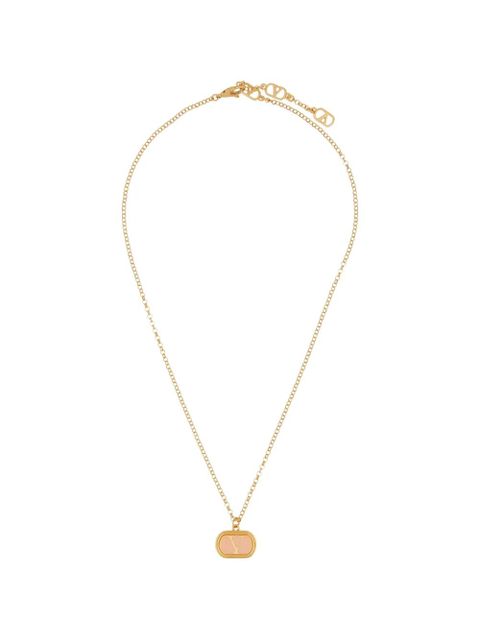 Valentino Garavani logo-pendant necklace - Gold - zdjęcie produktu nr 2