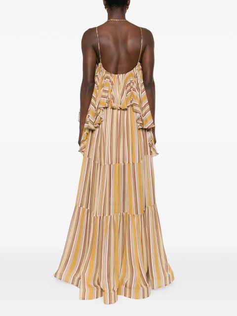 ZIMMERMANN Rebellion ruffled striped maxi dress - Yellow