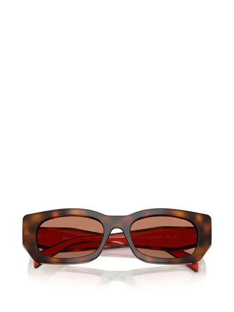 Prada Eyewear geometric-frame sunglasses - Brown