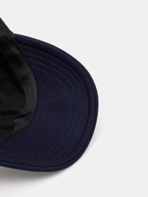 A.P.C. czapka z daszkiem wełniana casquette charlie kolor granatowy gładka WOARV.M24069
