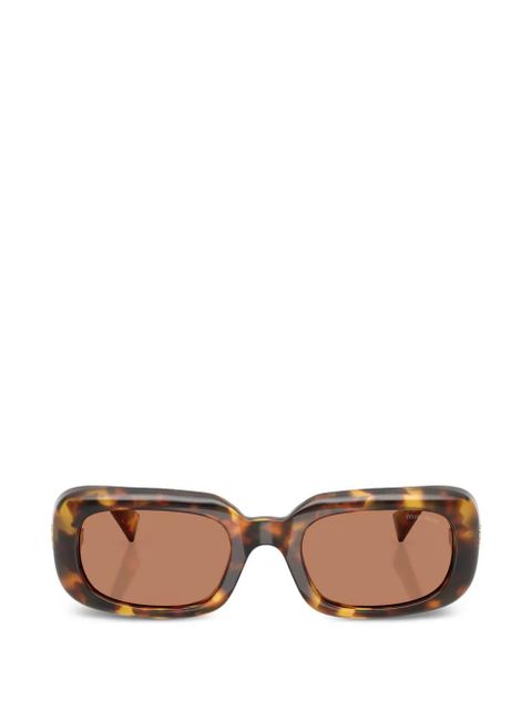 Miu Miu Eyewear rectangle-frame sunglasses - Brown - zdjęcie produktu nr 1