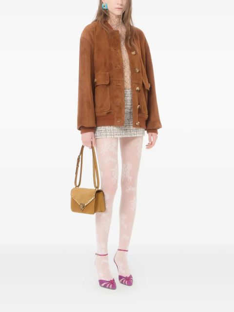 Valentino Garavani Rockstud small suede crossbody bag - Neutrals - zdjęcie produktu nr 2