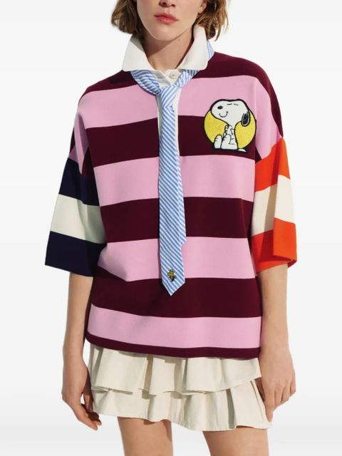 Essentiel Antwerp x Peanuts Snoppy-patch polo top - Brown - zdjęcie produktu nr 2
