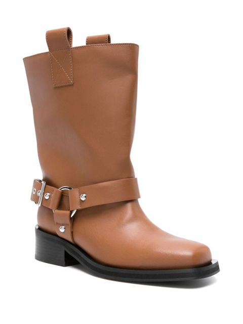 GANNI 50mm biker boots - Brown - zdjęcie produktu nr 2