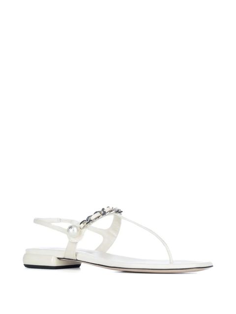 Miu Miu chain link-detail sandals - White - zdjęcie produktu nr 2