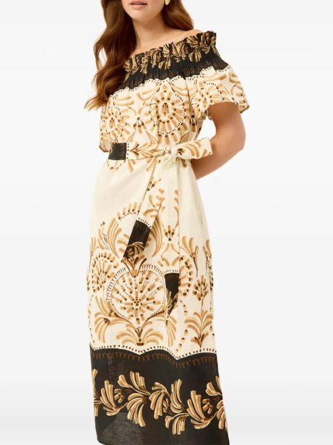 Marie Oliver Lola floral-print dress - Neutrals