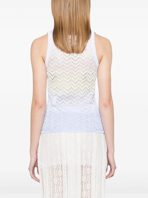 Missoni chevron-pattern tank top - White
