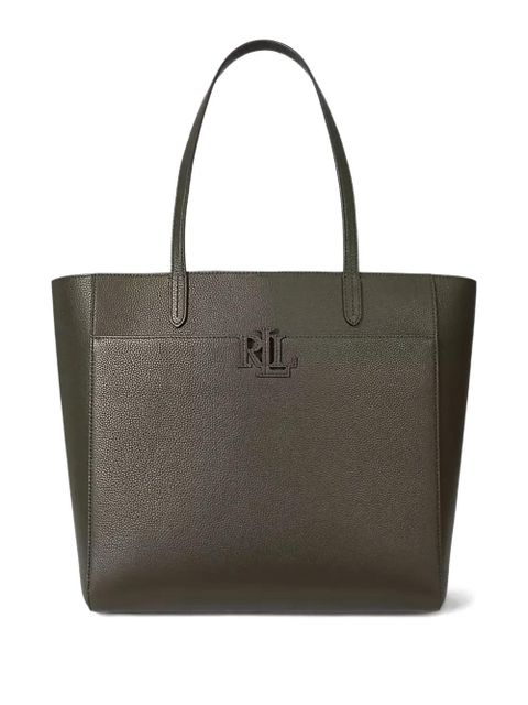 Lauren Ralph Lauren large Cameryn logo-embossed tote bag - Green - zdjęcie produktu nr 1
