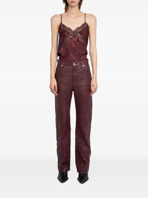 Zadig&Voltaire crumpled leather trousers - Brown - zdjęcie produktu nr 2