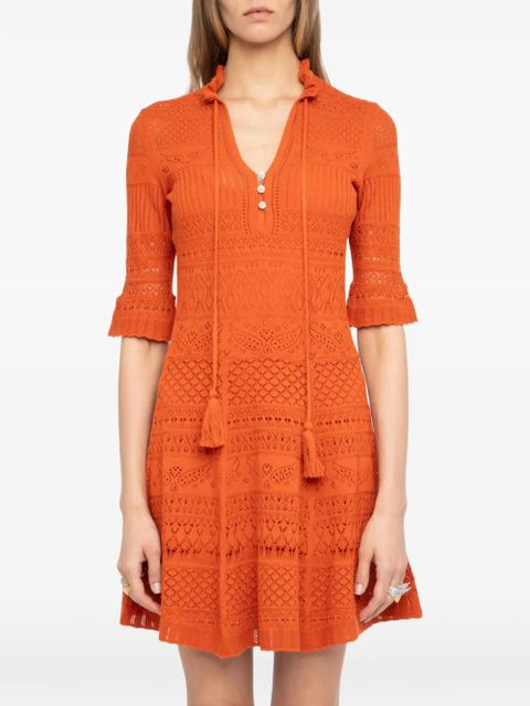 Zadig&Voltaire tassel button mini dress - Orange