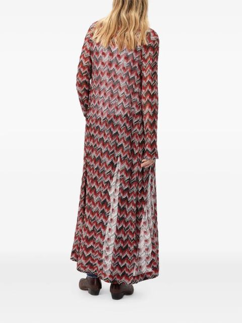 Missoni chevron-pattern maxi cardigan - Black - zdjęcie produktu nr 2