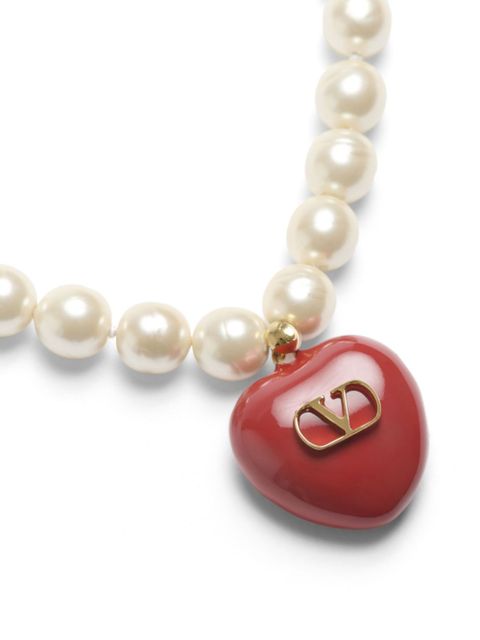 Valentino Garavani Coeur Royal necklace - White