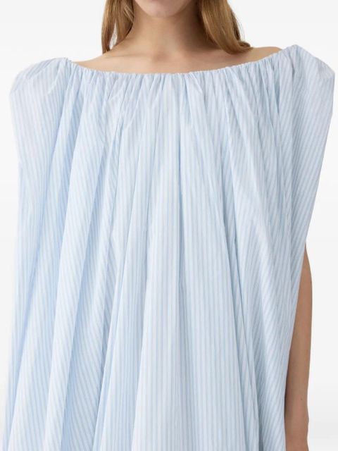 Jacquemus striped gathered dress - Blue