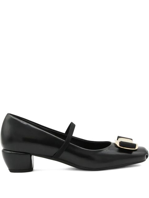 Ferragamo 40mm New Vara buckle strap pumps - Black - zdjęcie produktu nr 1