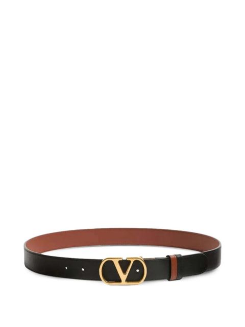 Valentino Garavani vV-ogo leather belt - Black - zdjęcie produktu nr 1