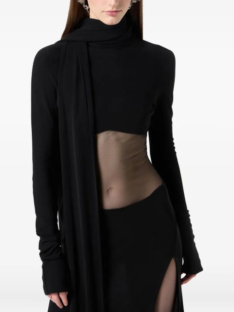 Blumarine mesh-insert dress - Black