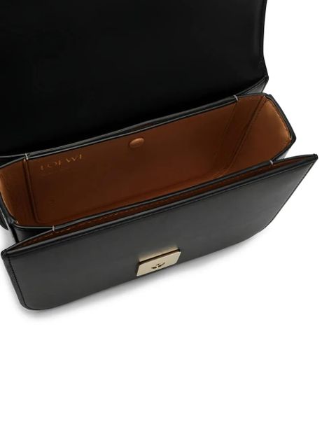 LOEWE Goya logo-detail leather bag - Black