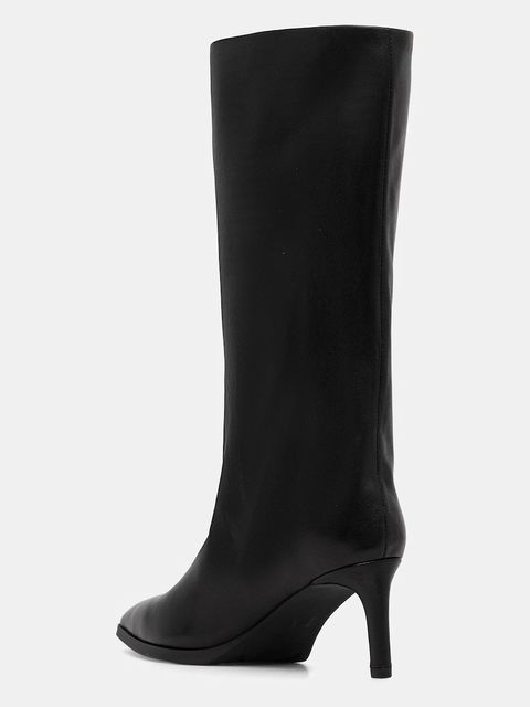 Answear.LAB kozaki skórzane kolor czarny na szpilce