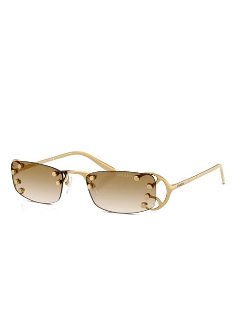 Prada Eyewear rectangle-frame sunglasses - Gold