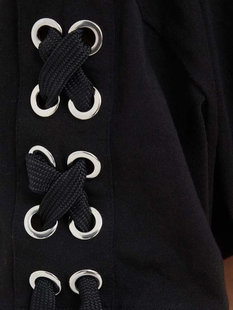 PINKO eyelet lace-up top - Black