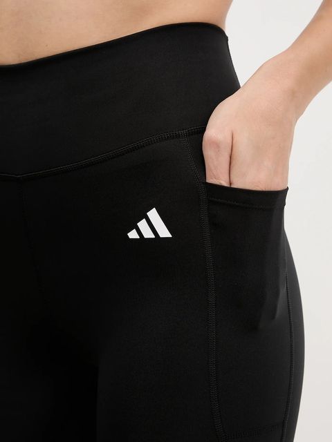 adidas Performance szorty treningowe Optime Essentials damskie kolor czarny gładkie high waist IT2281