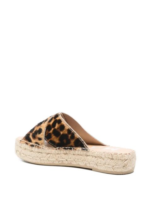 Manebi criss-cross leopard-print espadrilles - Neutrals