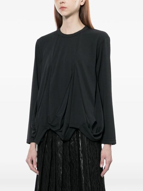 Comme Des Garçons pleated T-shirt - Black