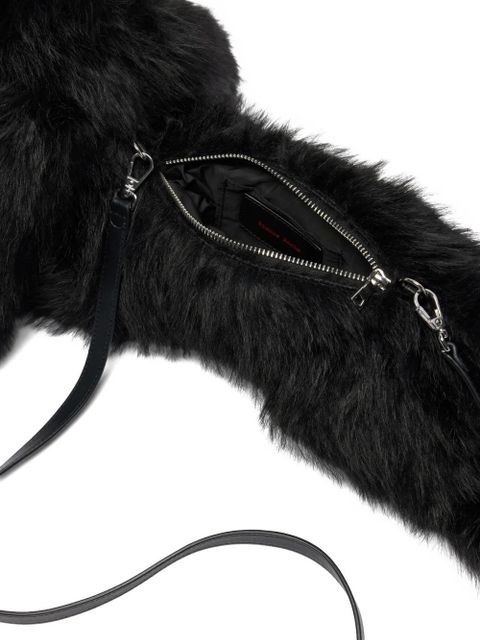 Simone Rocha hare faux-fur crossbody bag - Black