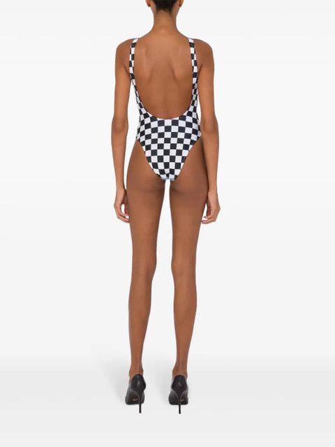 Moschino cloud-print swimsuit - Blue