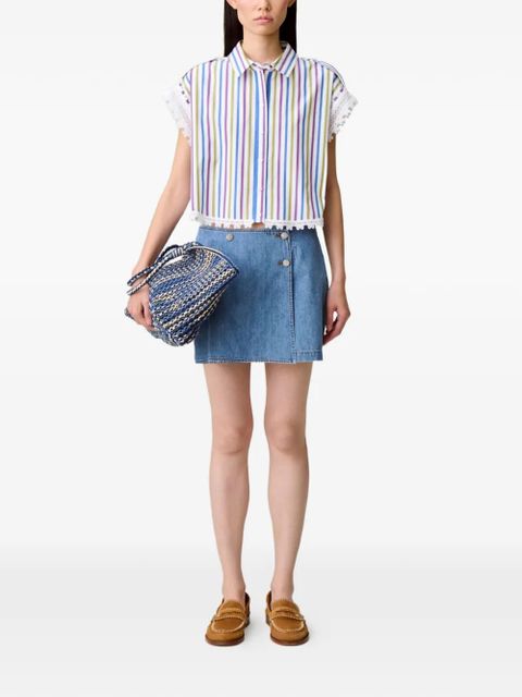 Claudie Pierlot striped lace shirt - White - zdjęcie produktu nr 2
