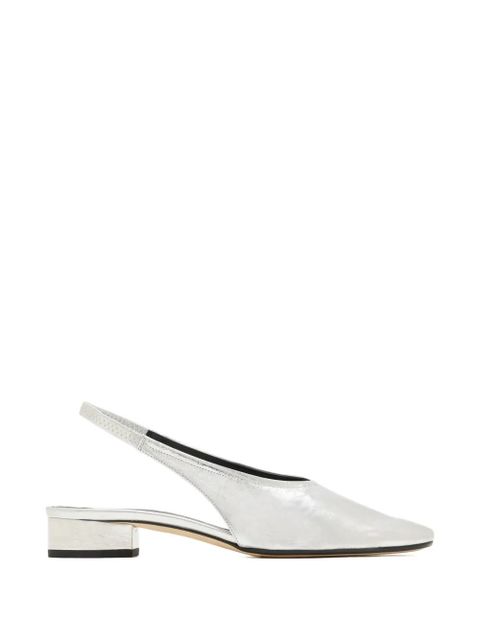 Aeyde Dua square-toe slingback pumps - Silver - zdjęcie produktu nr 1