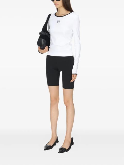 Marine Serre moon-logo long-sleeve T-shirt - White - zdjęcie produktu nr 2