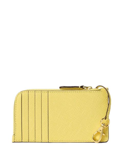 Lauren Ralph Lauren cross-grain leather cardholder - Yellow - zdjęcie produktu nr 2