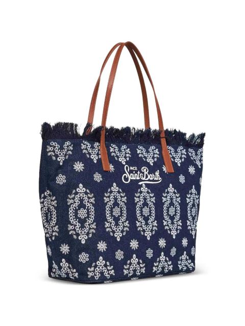 MC2 Saint Barth embroidered-logo shoulder bag - Blue