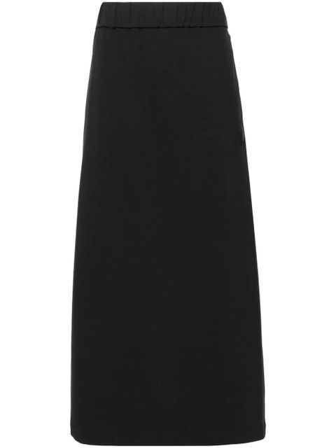 Moncler logo-patch jersey midi skirt - Black - zdjęcie produktu nr 1